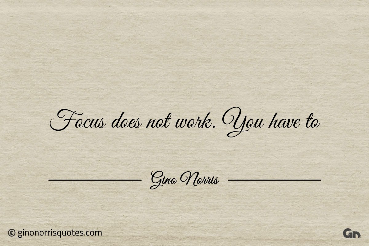 Focus does not work You have to ginonorrisquotes