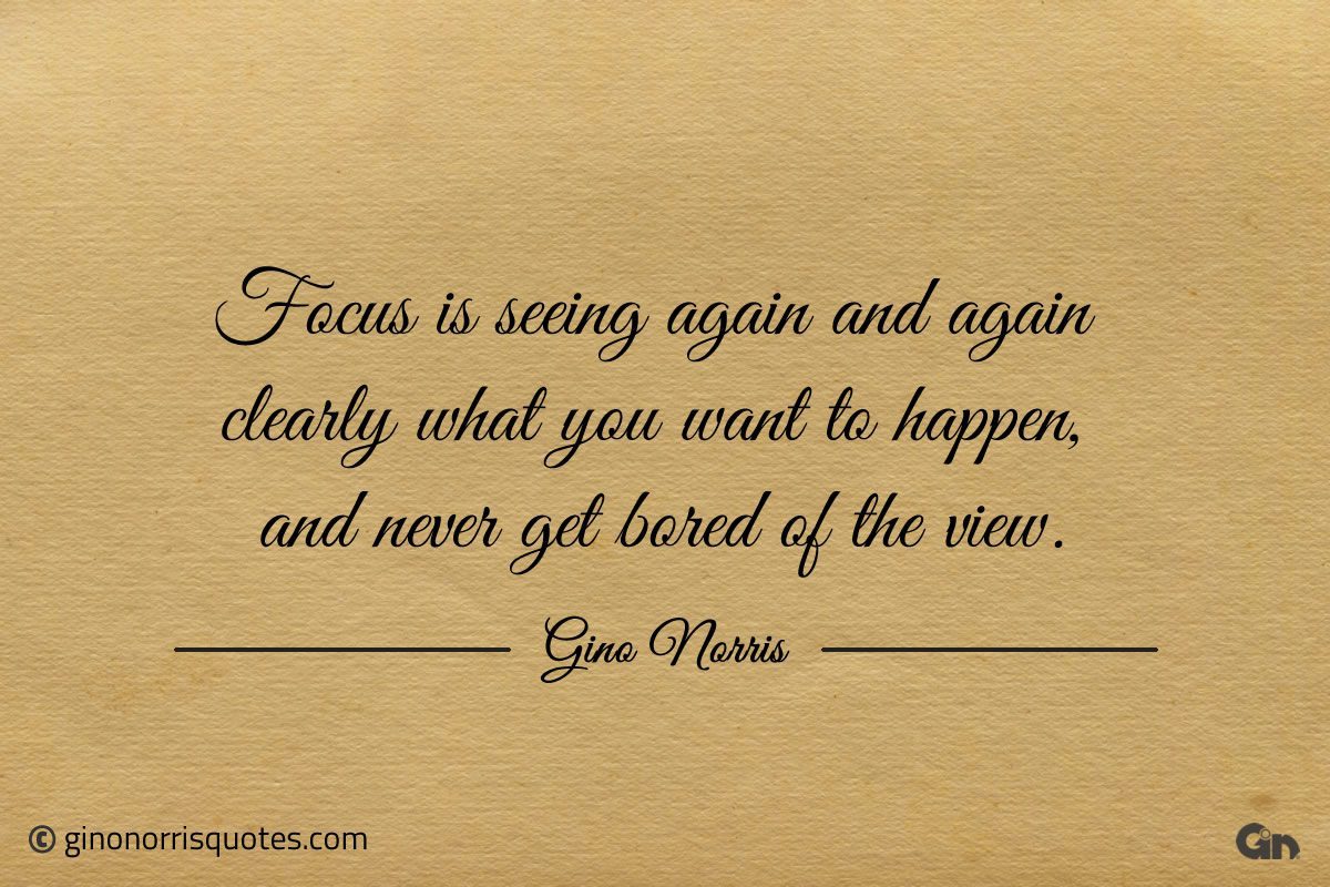 Focus is seeing again and again clearly ginonorrisquotes