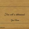 Free will is determined ginonorrisquotes