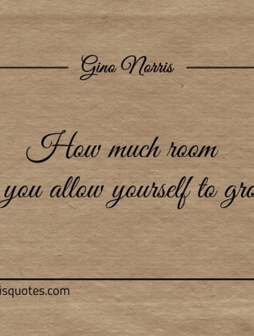 How much room do you allow yourself to grow ginonorrisquotes