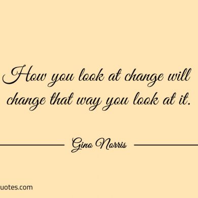 How you look at change will change ginonorrisquotes