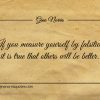 If you measure yourself by falsities ginonorrisquotes