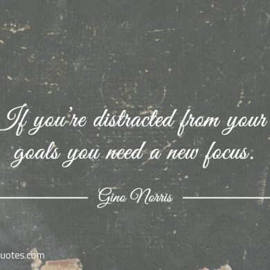 If youre distracted from your goals you need a new focus ginonorrisquotes