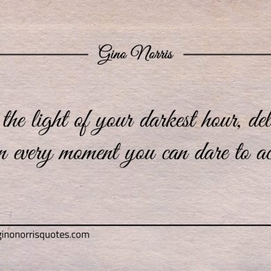 In the light of your darkest hour ginonorrisquotes