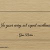 In your every act expect excellence ginonorrisquotes