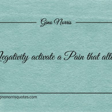 Negativity activate a Pain that alters ginonorrisquotes