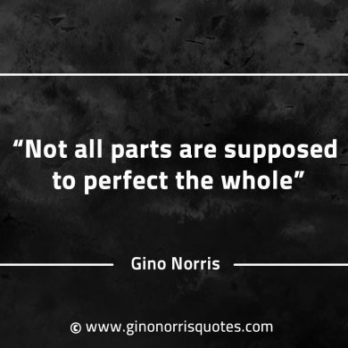 Not all parts are supposed to perfect the whole GinoNorrisQuotesINTJQuotes