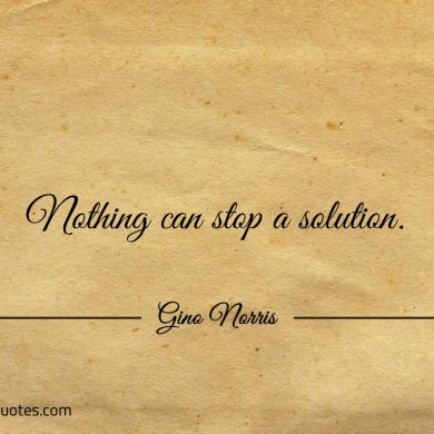 Nothing can stop a solution ginonorrisquotes