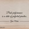 Peak performance is a state of perfected practice ginonorrisquotes