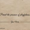 Permit the presence of playfulness ginonorrisquotes