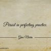 Persist in perfecting practice ginonorrisquotes
