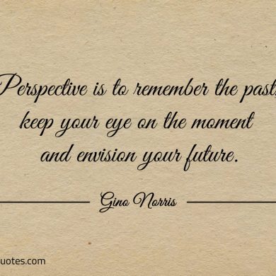 Perspective is to remember the past ginonorrisquotes