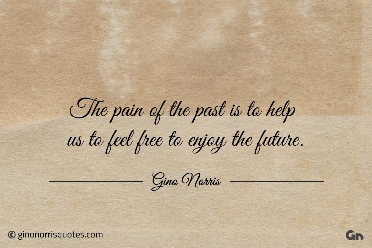 The pain of the past is to help us to feel free ginonorrisquotes