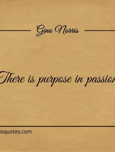 There is purpose in passion ginonorrisquotes