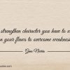 To strengthen character you have to work on your flaws ginonorrisquotes