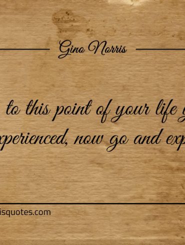 Up to this point of your life you have experienced ginonorrisquotes