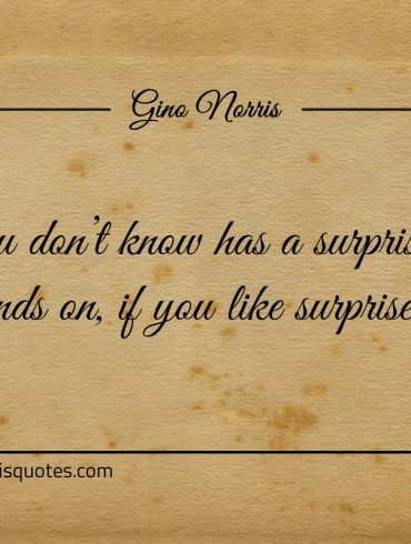 What you dont know has a surprise for you ginonorrisquotes