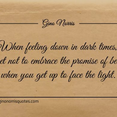 When feeling down in dark times ginonorrisquotes