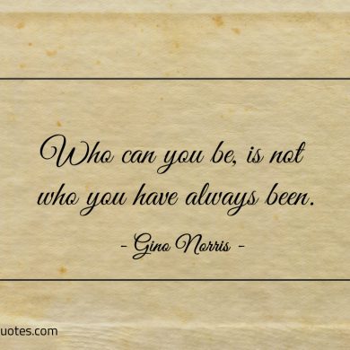 Who can you be is not who you have always been ginonorrisquotes