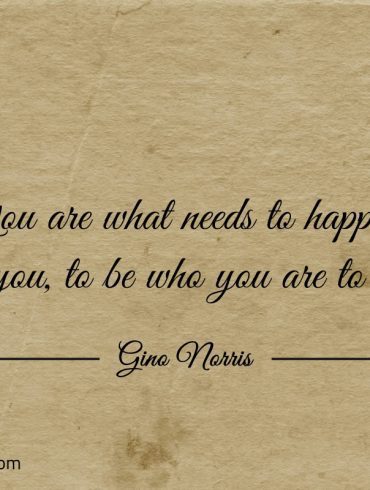 You are what needs to happen to you ginonorrisquotes