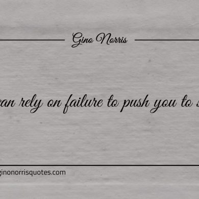 You can rely on failure to push you to succeed ginonorrisquotes