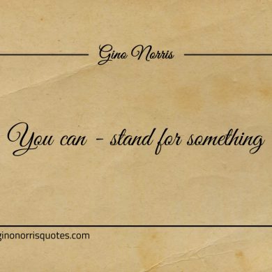 You can stand for something ginonorrisquotes