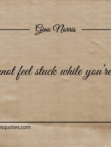 You cannot feel stuck while youre winning ginonorrisquotes