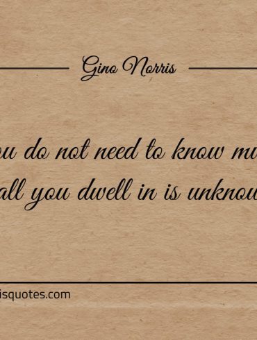 You do not need to know much ginonorrisquotes
