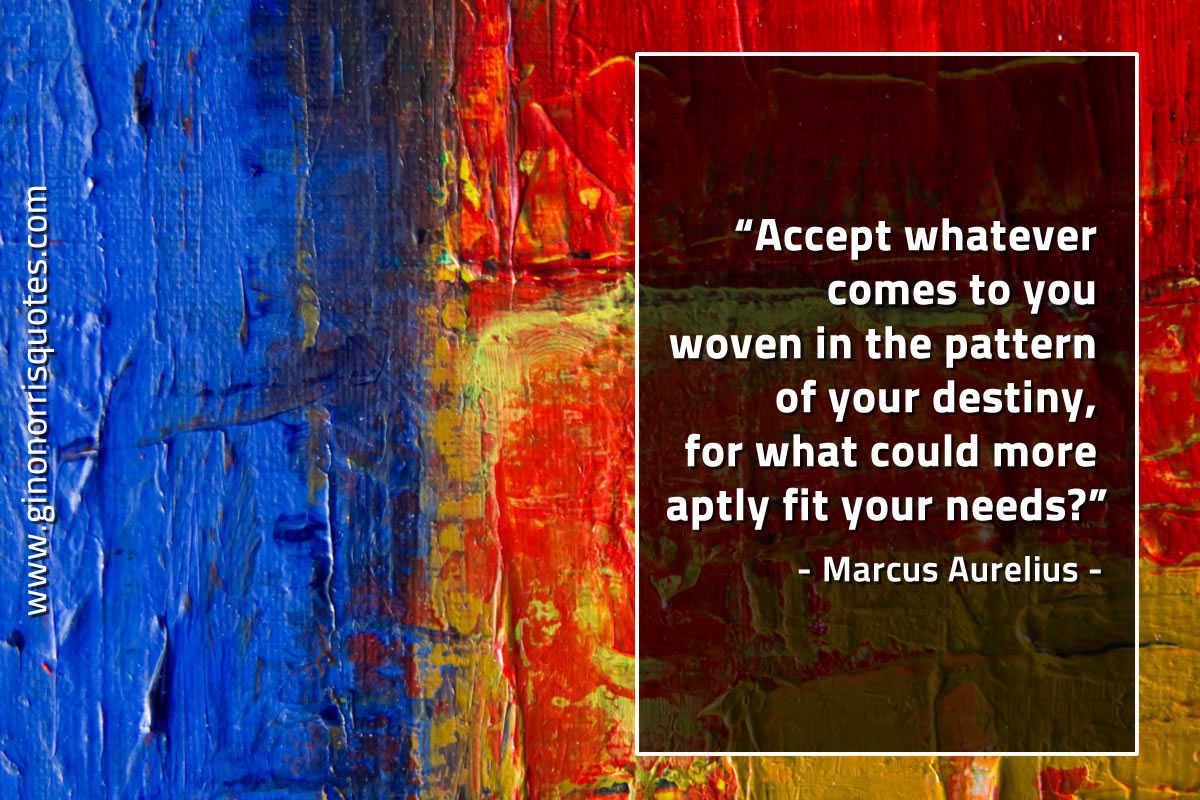 Accept whatever comes to you MarcusAureliusQuotes