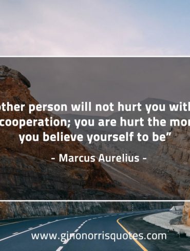Another person will not hurt you MarcusAureliusQuotes