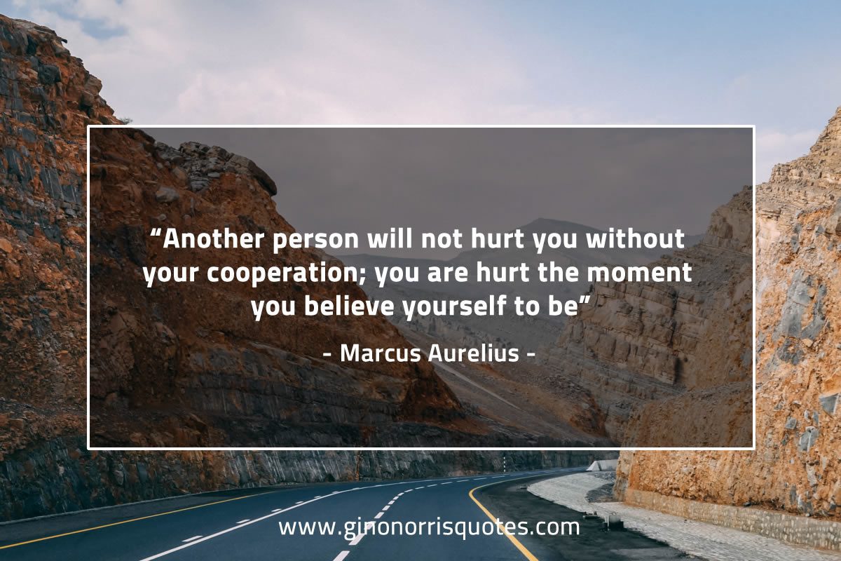 Another person will not hurt you MarcusAureliusQuotes