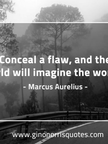 Conceal a flaw MarcusAureliusQuotes