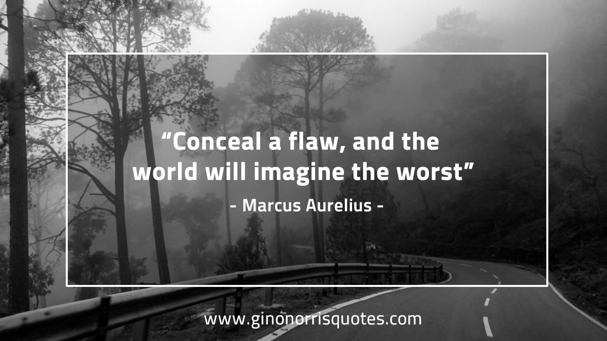 Conceal a flaw MarcusAureliusQuotes
