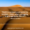 Death is necessary and cannot be avoided MarcusAureliusQuotes