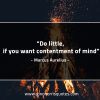 Do little if you want contentment of mind MarcusAureliusQuotes