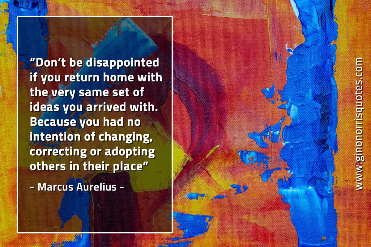 Don’t be disappointed if you return home MarcusAureliusQuotes