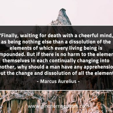Finally waiting for death with a cheerful mind MarcusAureliusQuotes