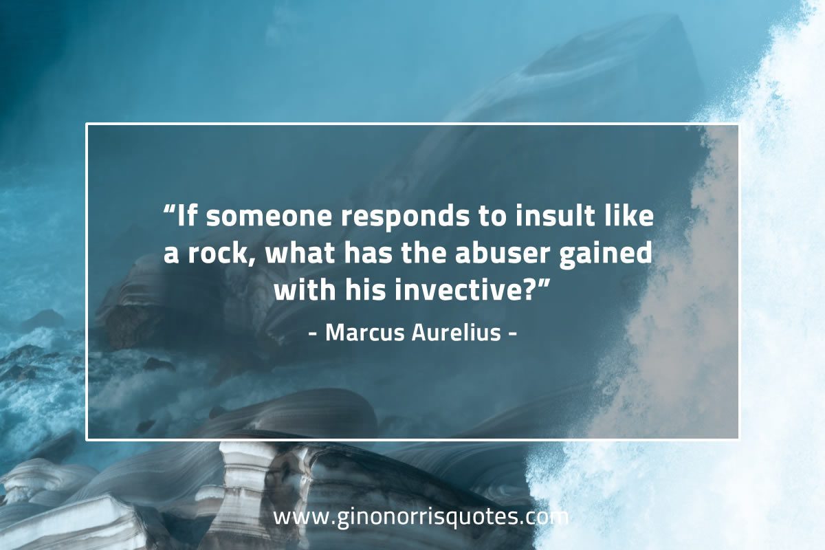 If someone responds to insult MarcusAureliusQuotes