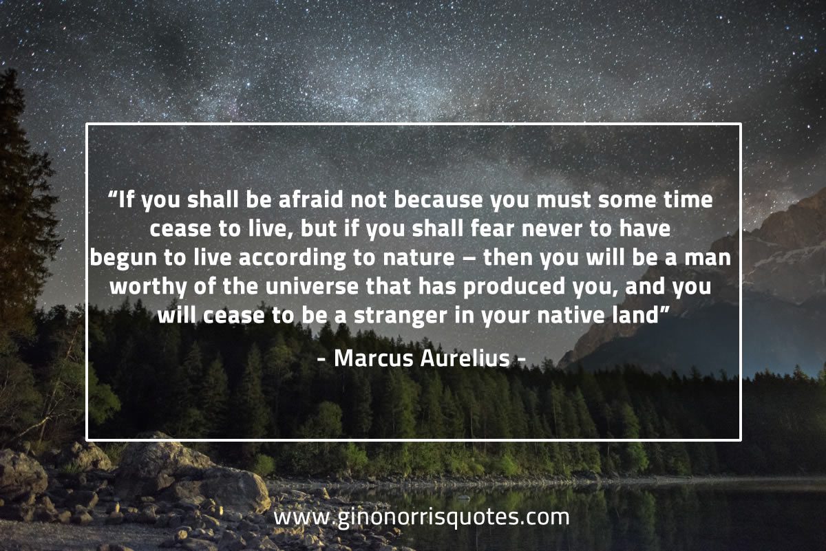 If you shall be afraid not because MarcusAureliusQuotes