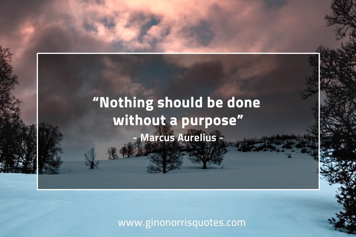 Nothing should be done MarcusAureliusQuotes