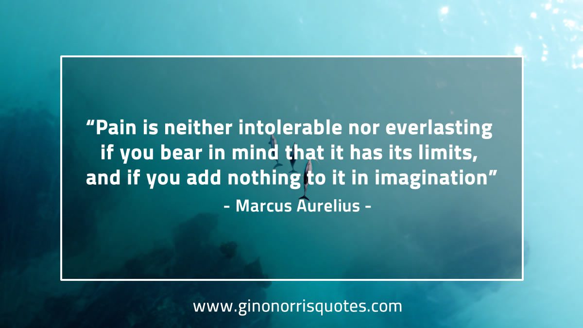 Pain is neither intolerable nor everlasting MarcusAureliusQuotes