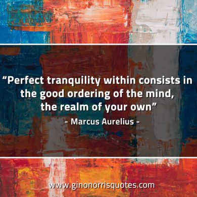 Perfect tranquility within consists MarcusAureliusQuotes