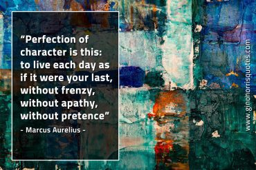 Perfection of character is this MarcusAureliusQuotes