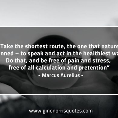 Take the shortest route MarcusAureliusQuotes