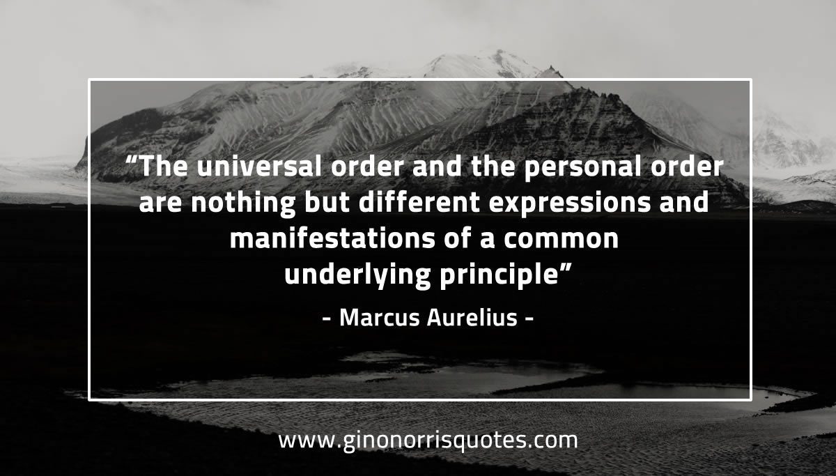 The universal order and the personal order MarcusAureliusQuotes