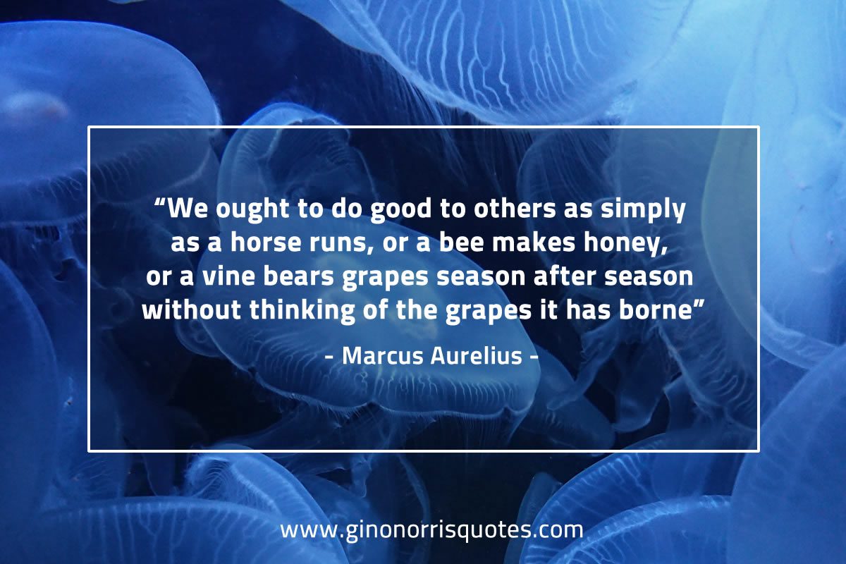 We ought to do good to others MarcusAureliusQuotes