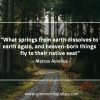 What springs from earth dissolves MarcusAureliusQuotes