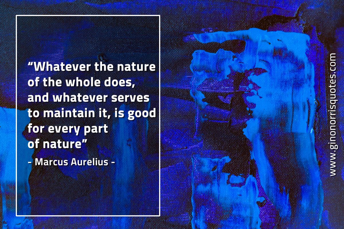 Whatever the nature of the whole does MarcusAureliusQuotes