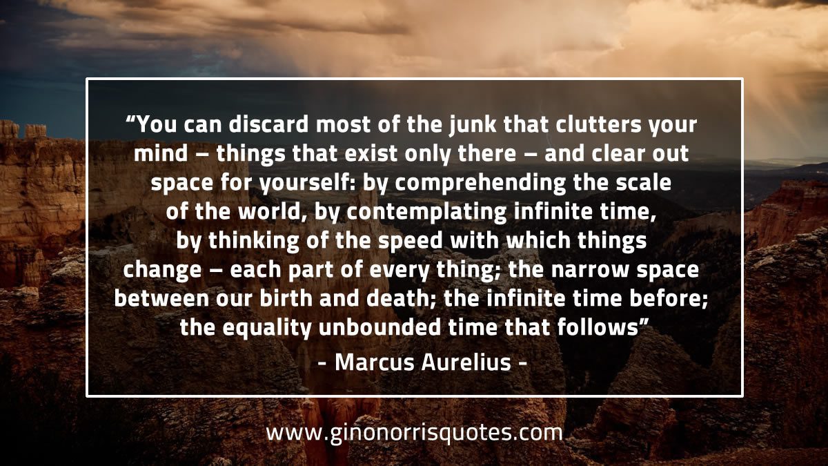 You can discard most of the junk MarcusAureliusQuotes