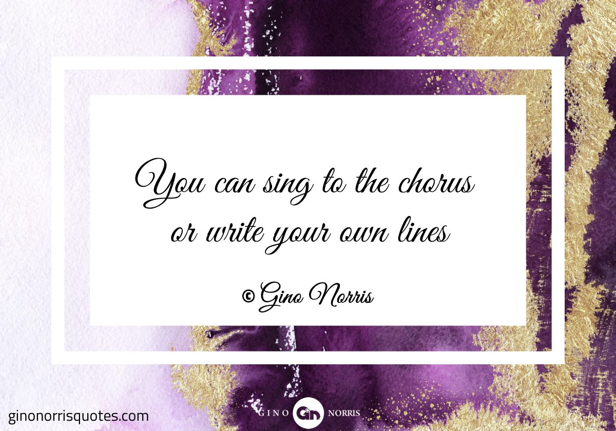 You can sing to the chorus or write your own lines